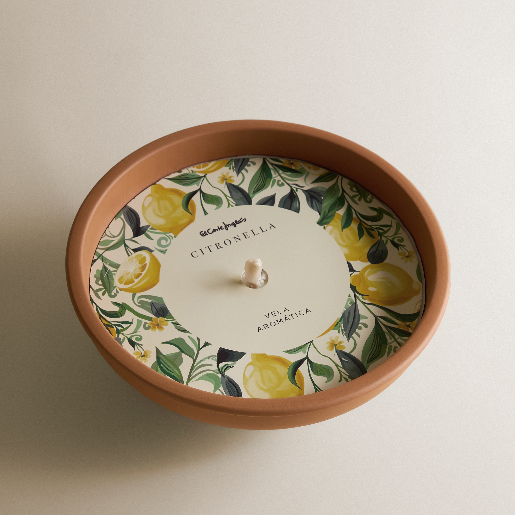 Vela aromática citronela en maceta de terracota Citron El Corte Inglés - 14 cm 4