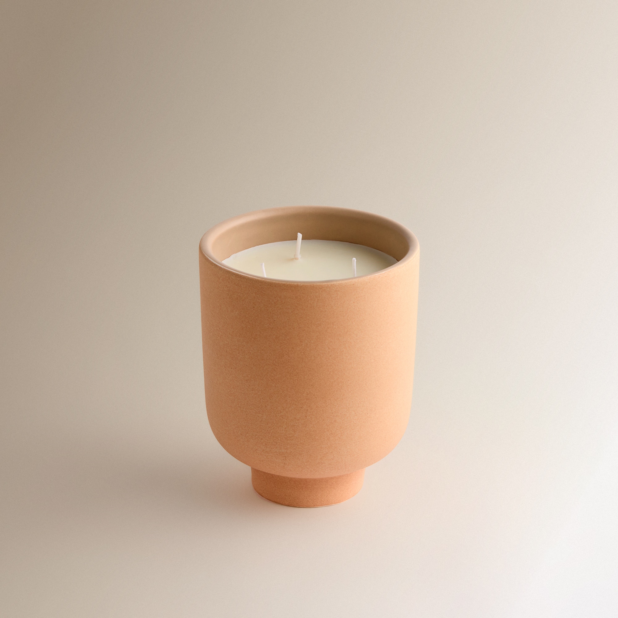 Vela em Copo de Cerâmica Castanho-2