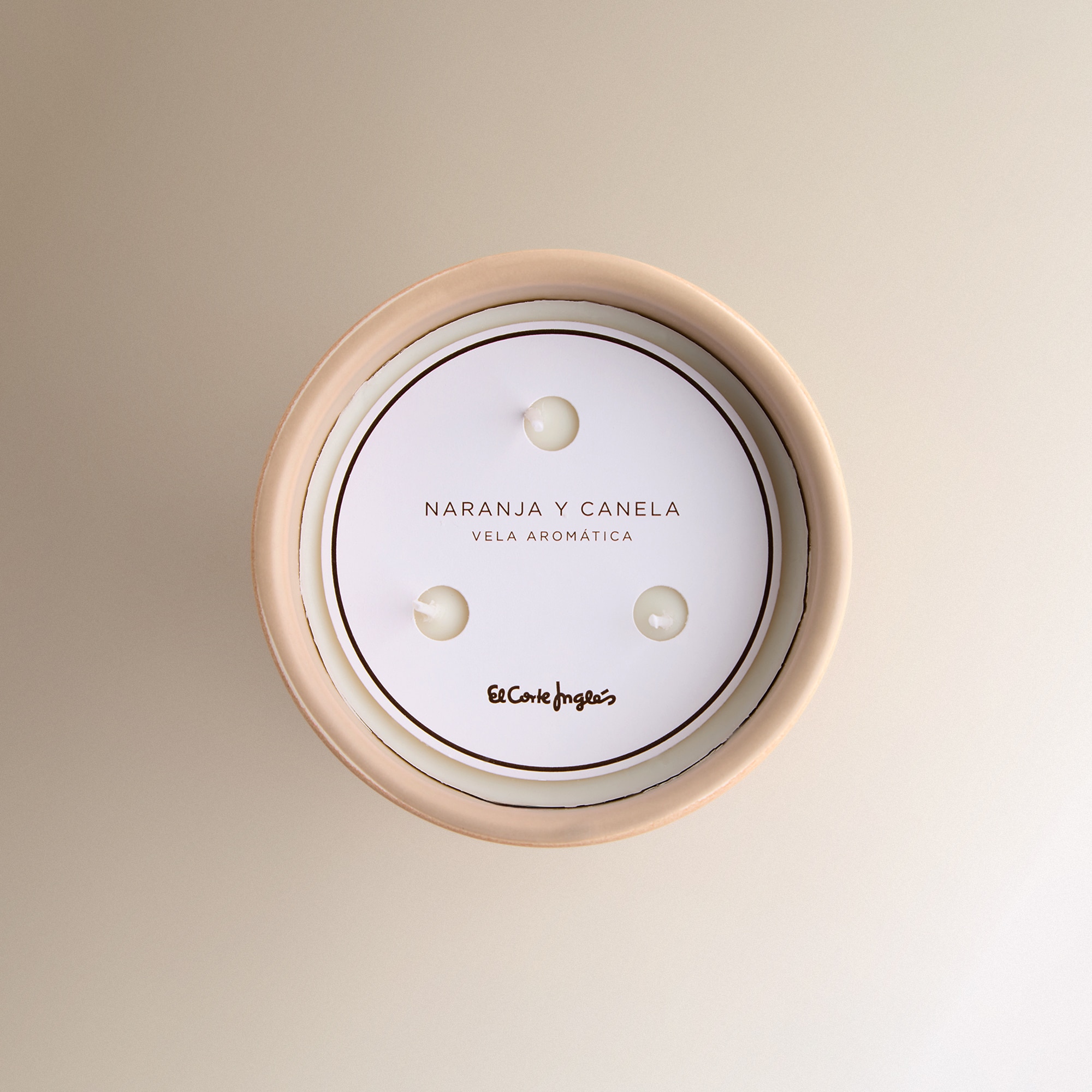 Vela em Copo de Cerâmica Castanho-3