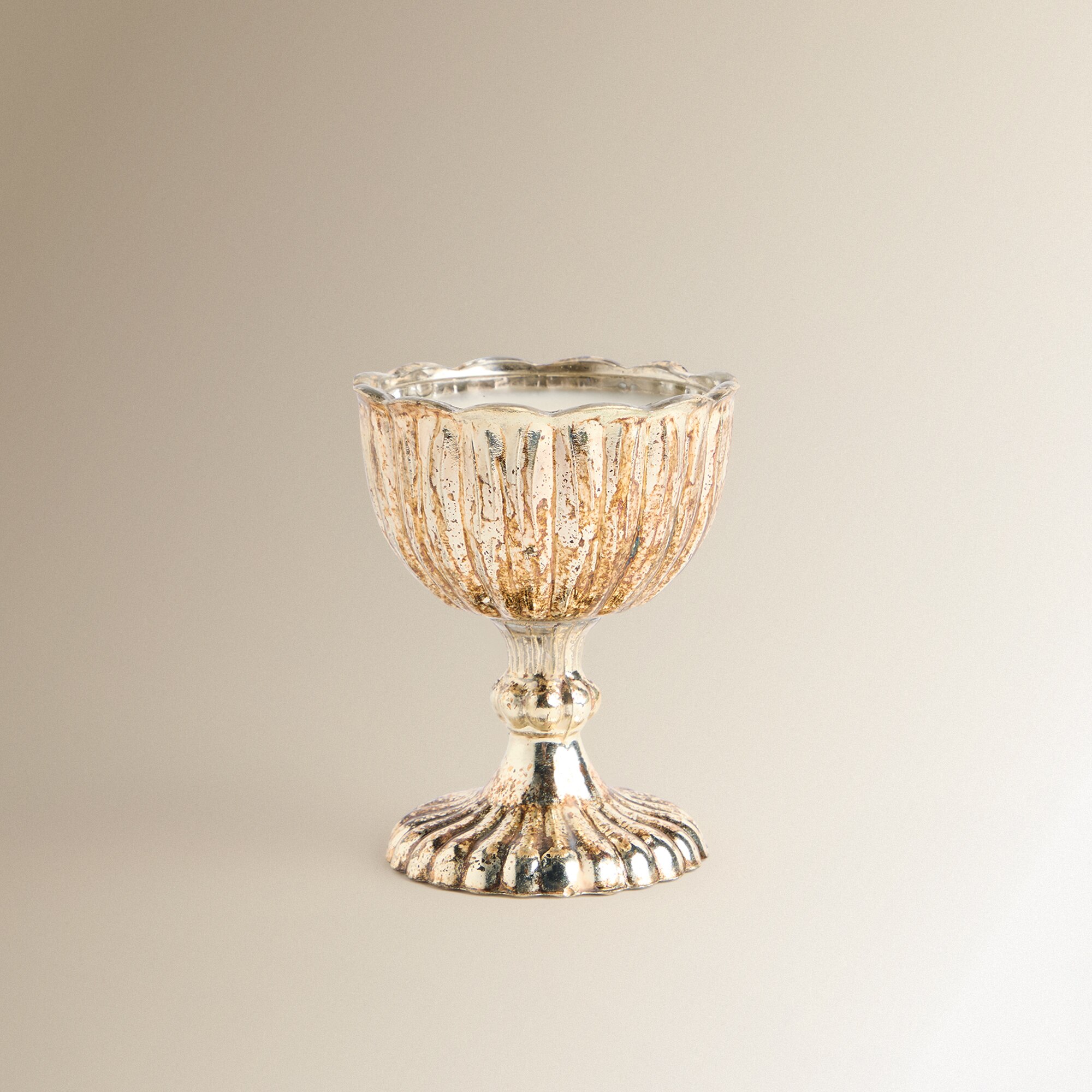 Vela em Copo Dourado com Fantasia Natal Ouro-2
