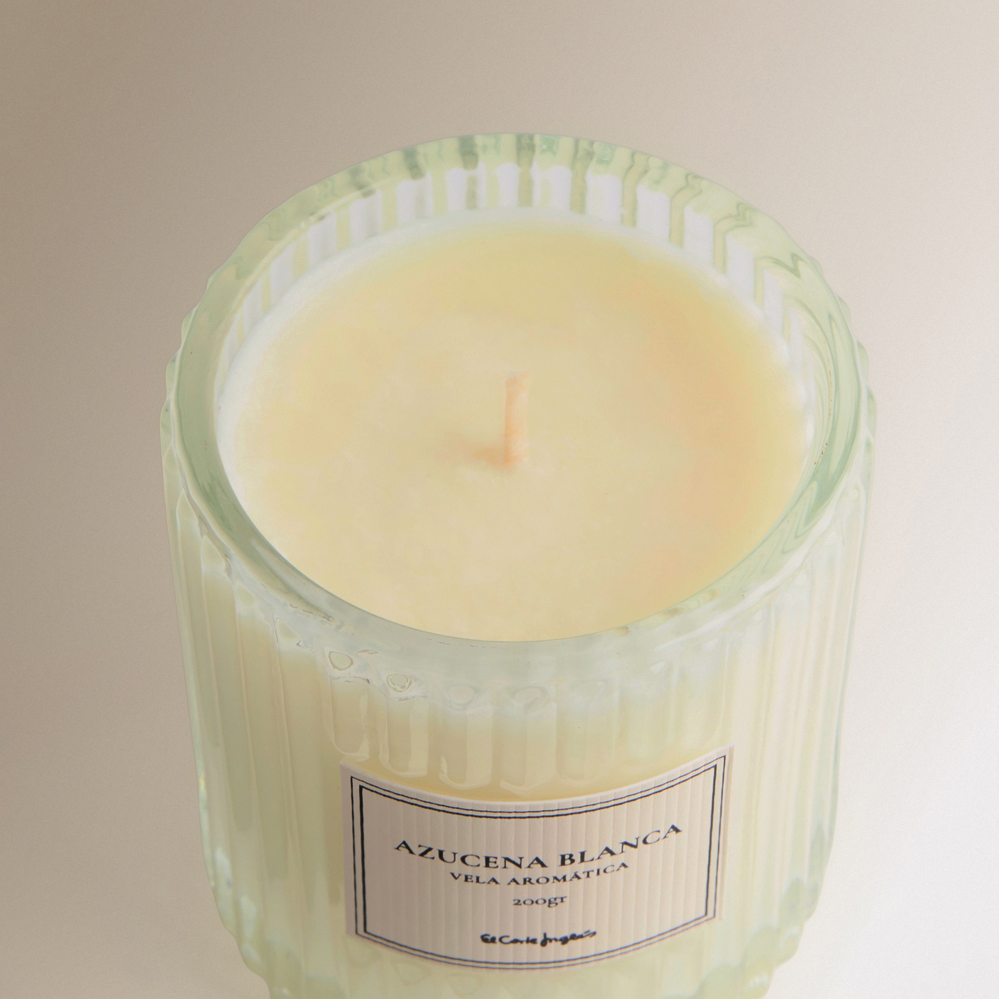 Vela Aromática em Copo Açucena de Cristal às Riscas Transparente-3