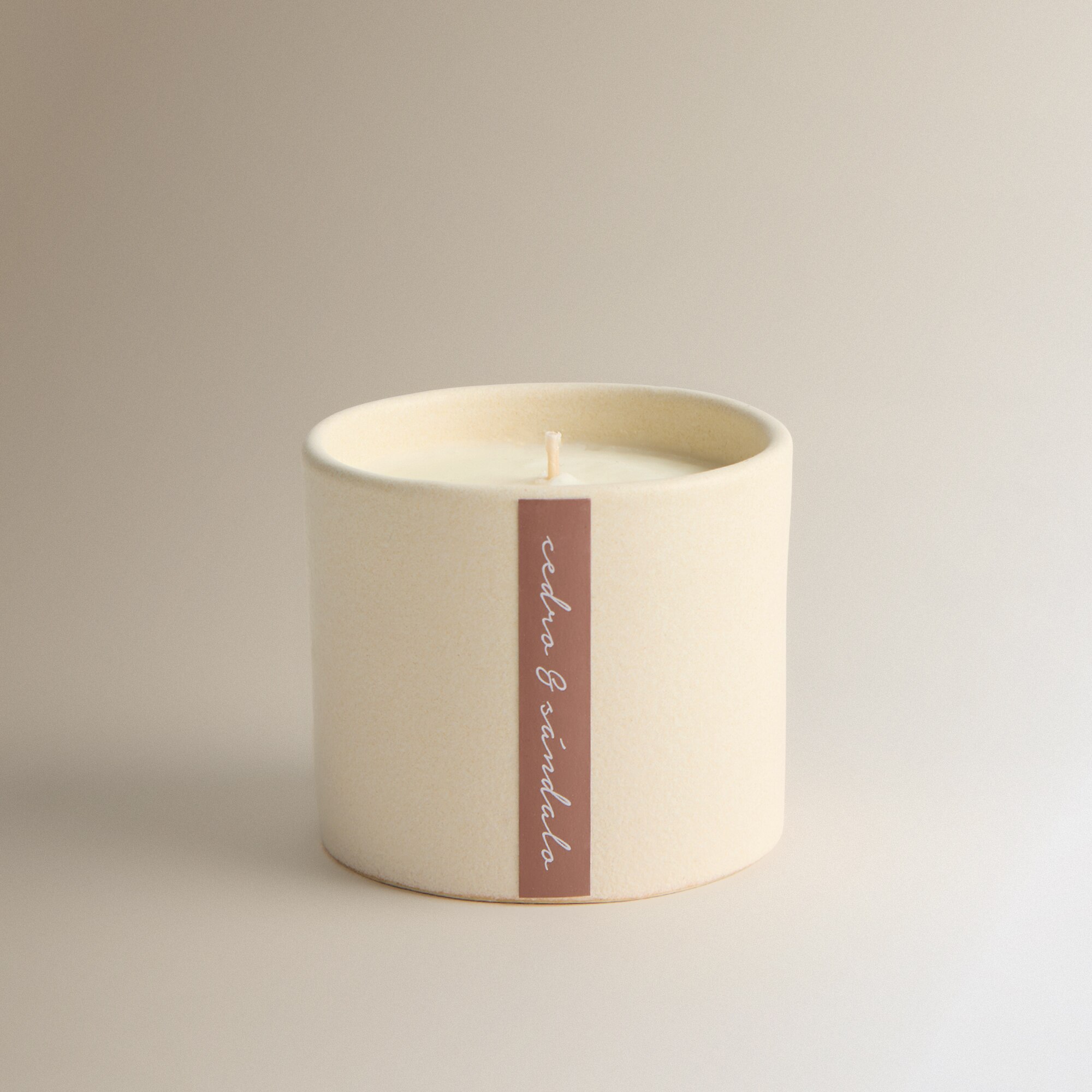 Vaso en vela aromática Cedro & Sándalo Orgánica - Natural Natural-2