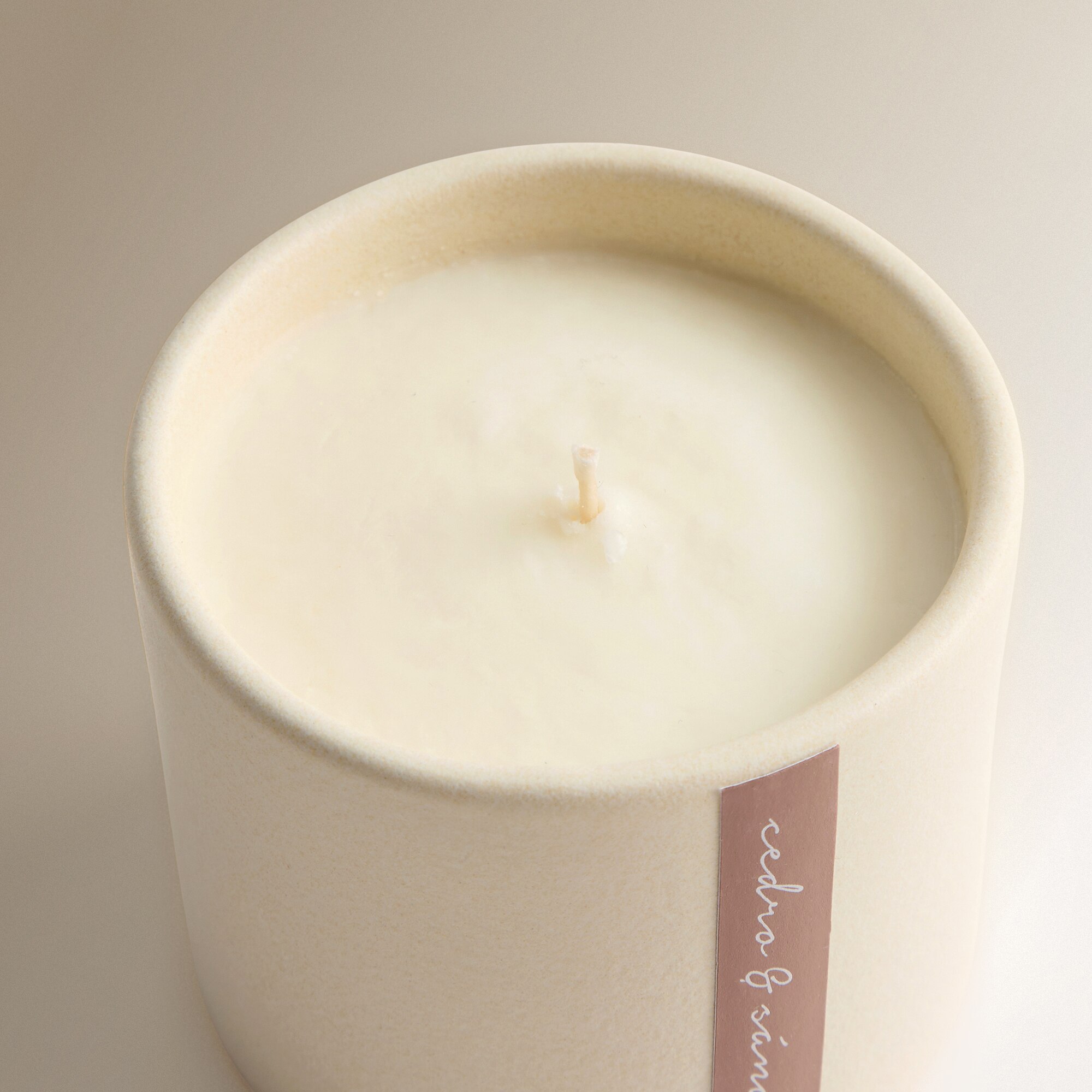 Vaso en vela aromática Cedro & Sándalo Orgánica - Natural Natural-3