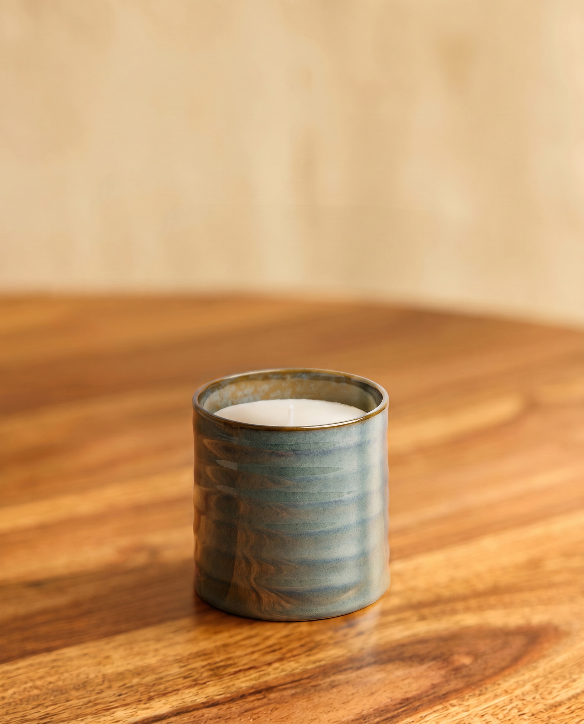 Imagen 1 de Vela en vaso Cerámica Moldeada Mandarina & Pomelo Azul
