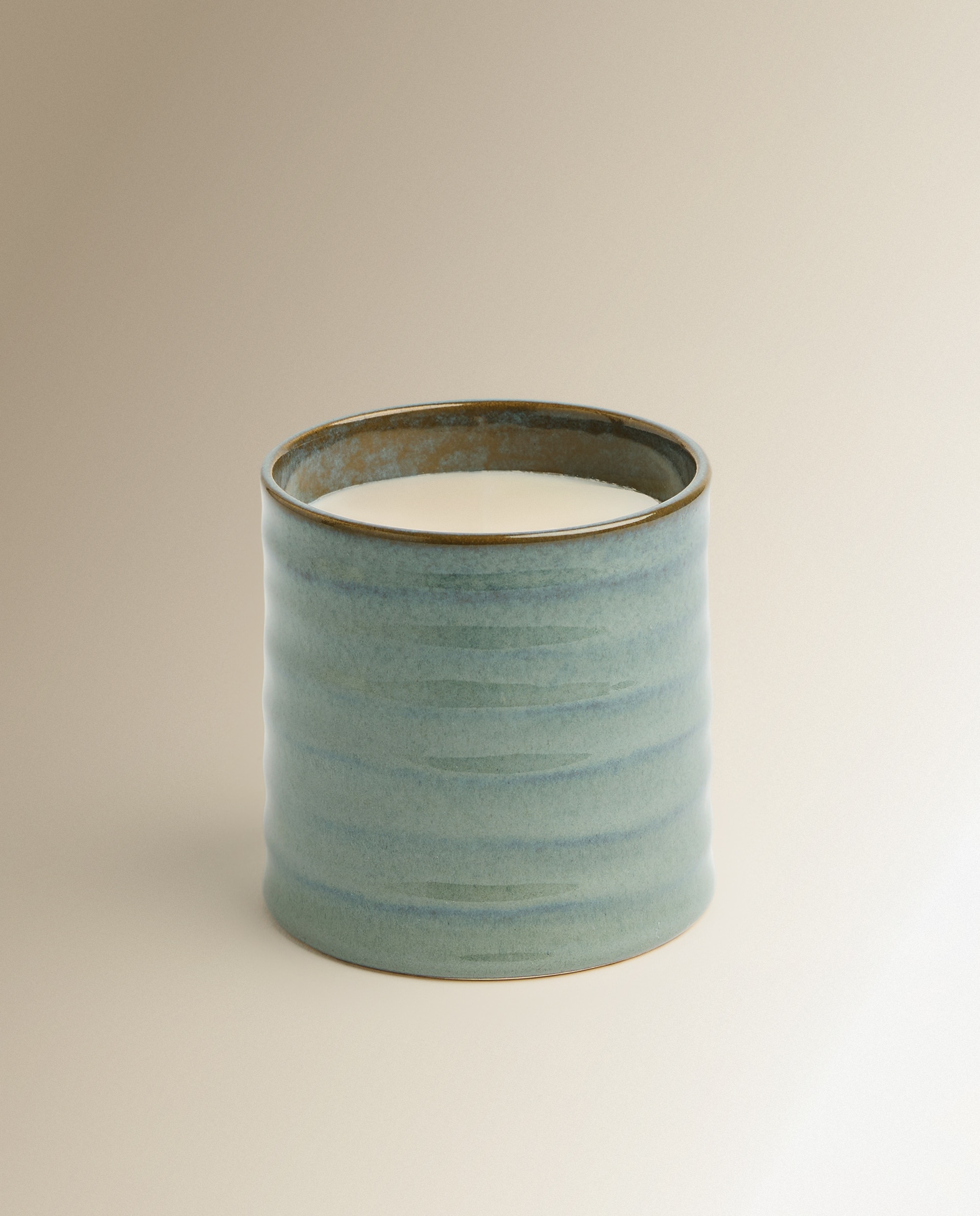 Imagen 2 de Vela en vaso Cerámica Moldeada Mandarina & Pomelo - Azul Azul