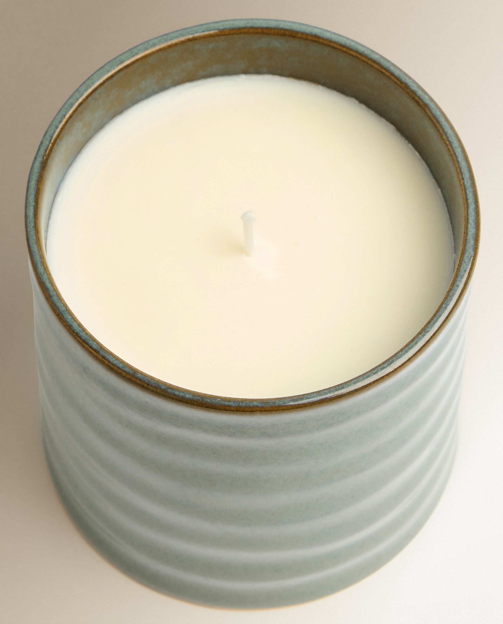 Imagen 3 de Vela en vaso Cerámica Moldeada Mandarina & Pomelo - Azul Azul