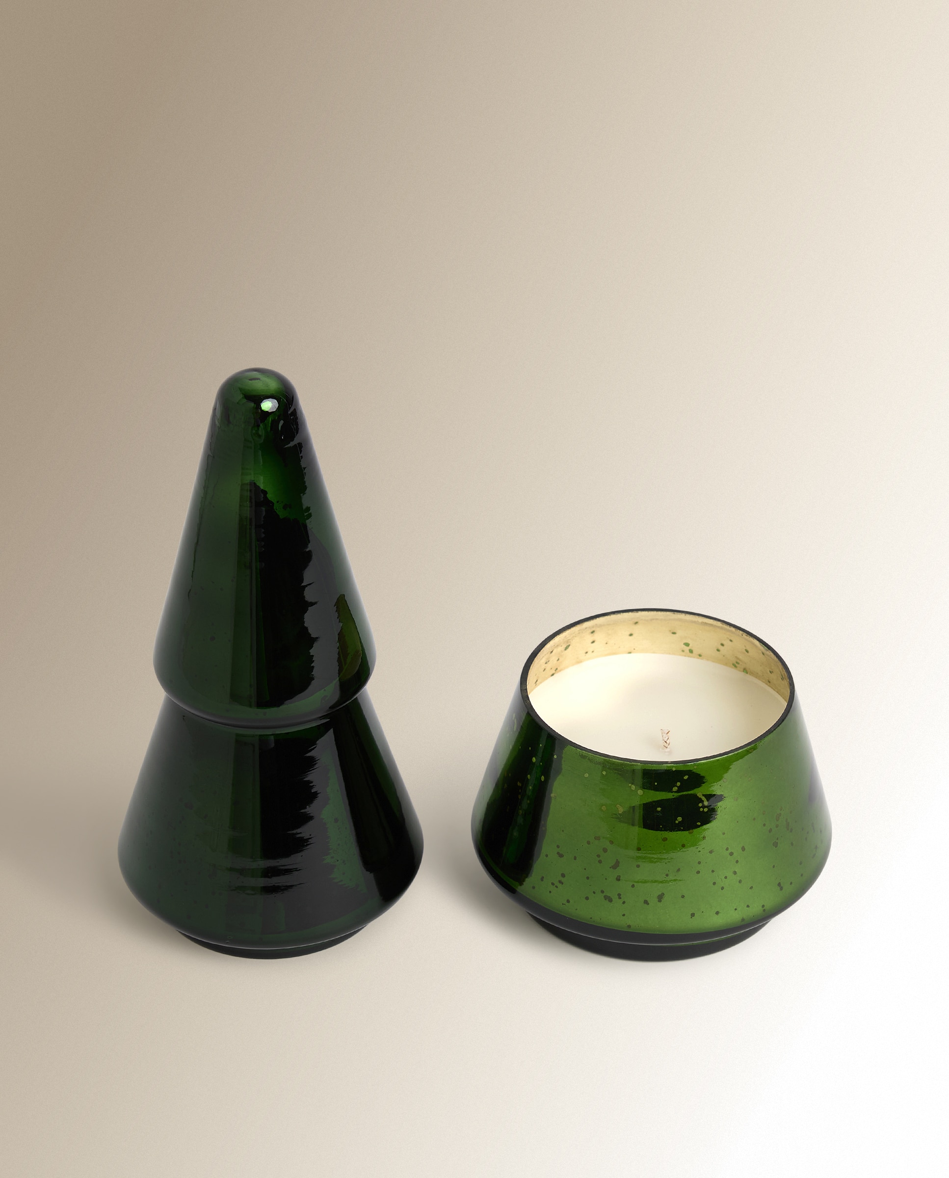 Vela Aromática Árvore Bosque de Inverno Natal Verde-3