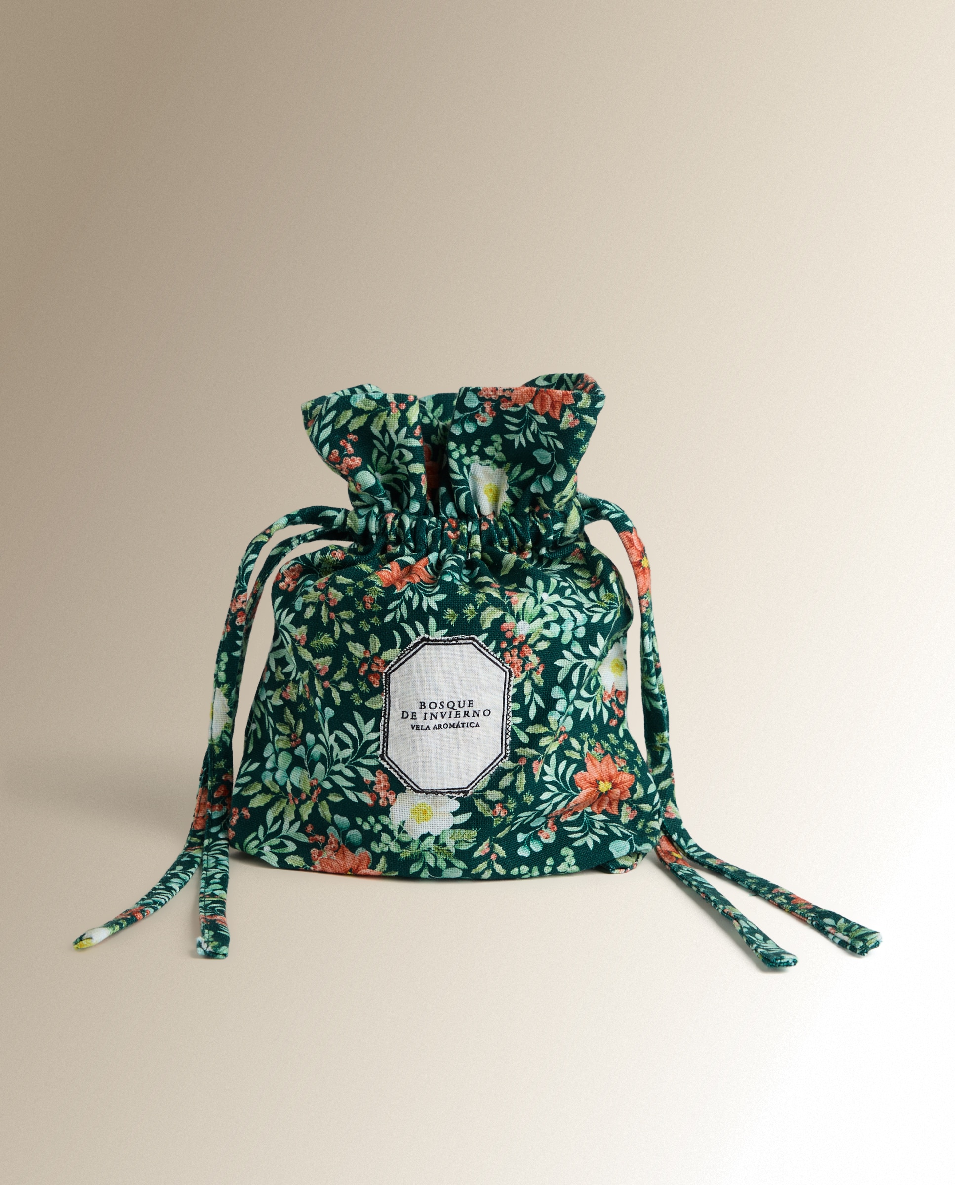 Vela aromática con bolsa Bosque de invierno Navidad - Verde Verde-4