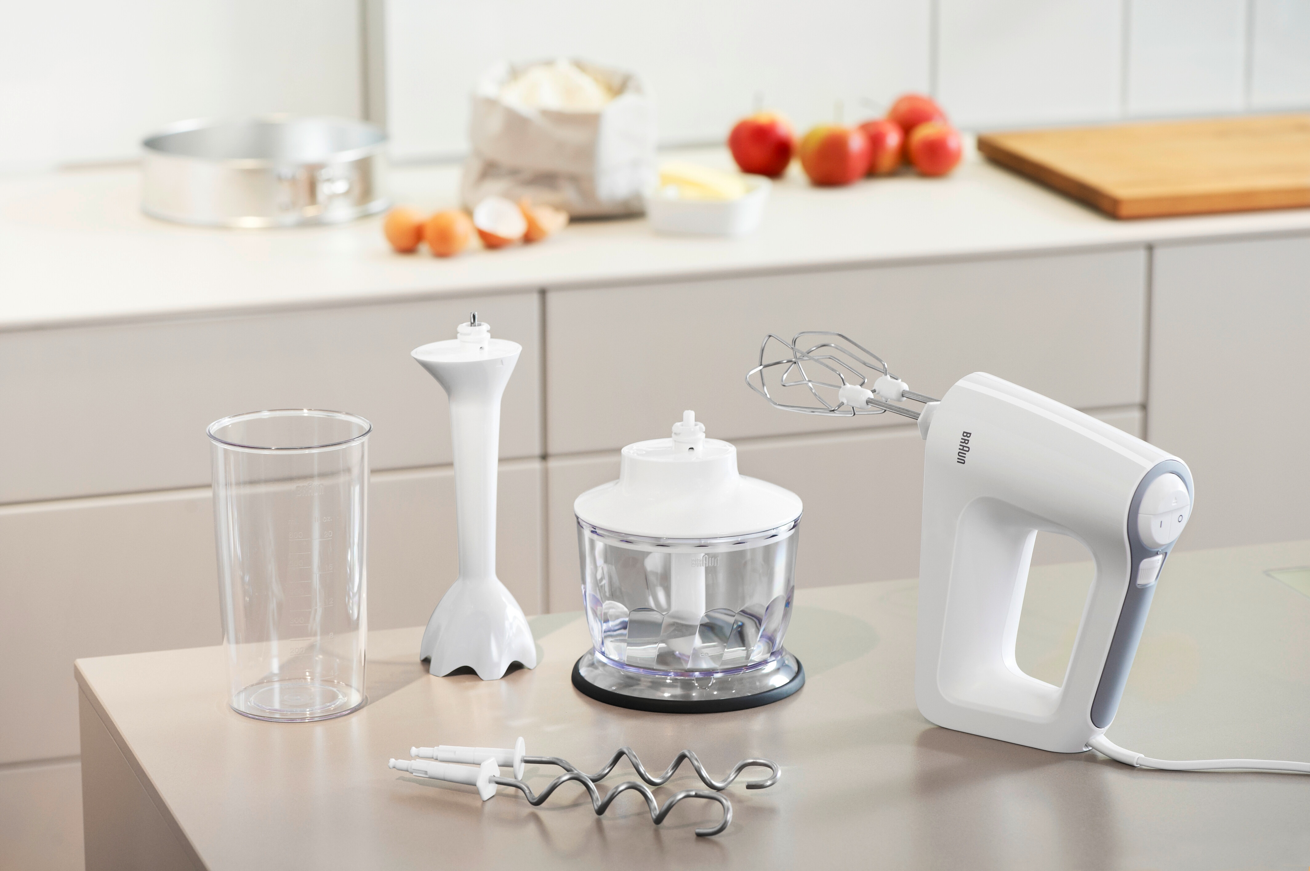 Batidora amasadora Braun MultiMix HM3135 con tecnología SmartMix Blanco-3