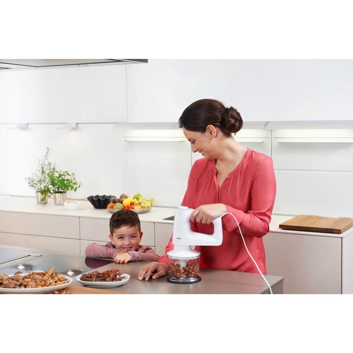 Batidora amasadora Braun MultiMix HM3135 con tecnología SmartMix Blanco-4
