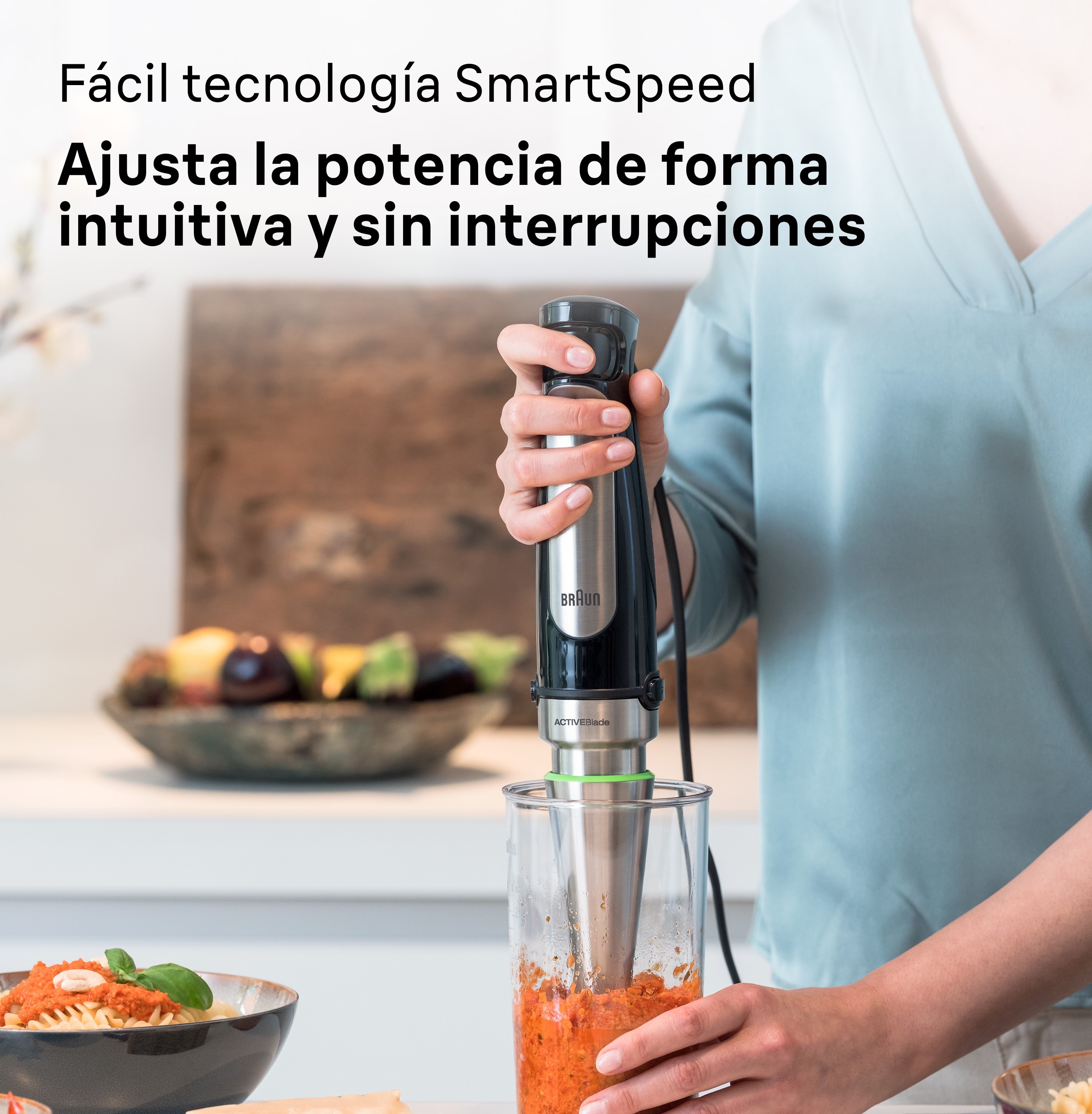 Batidora de mano Braun Minipimer MultiQuick 7 MQ7035X SmartSpeed Negro-4