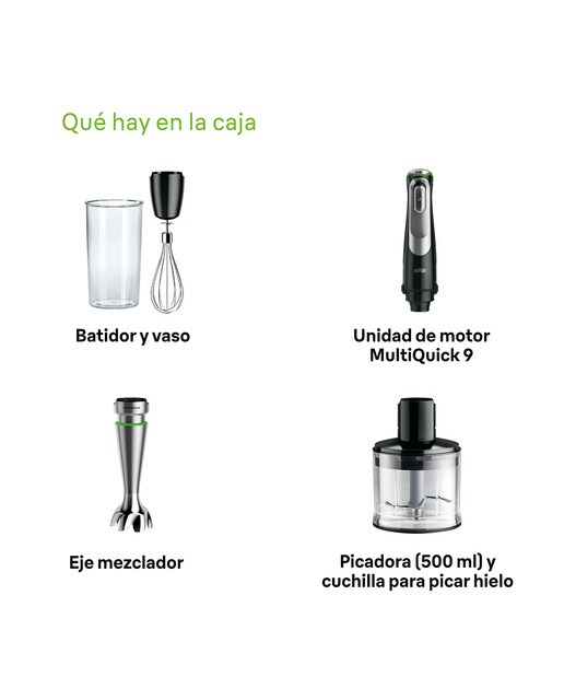 Batidora de mano Braun Minipimer MultiQuick 9 MQ9135XI SmartSpeed avanzado Negro-7