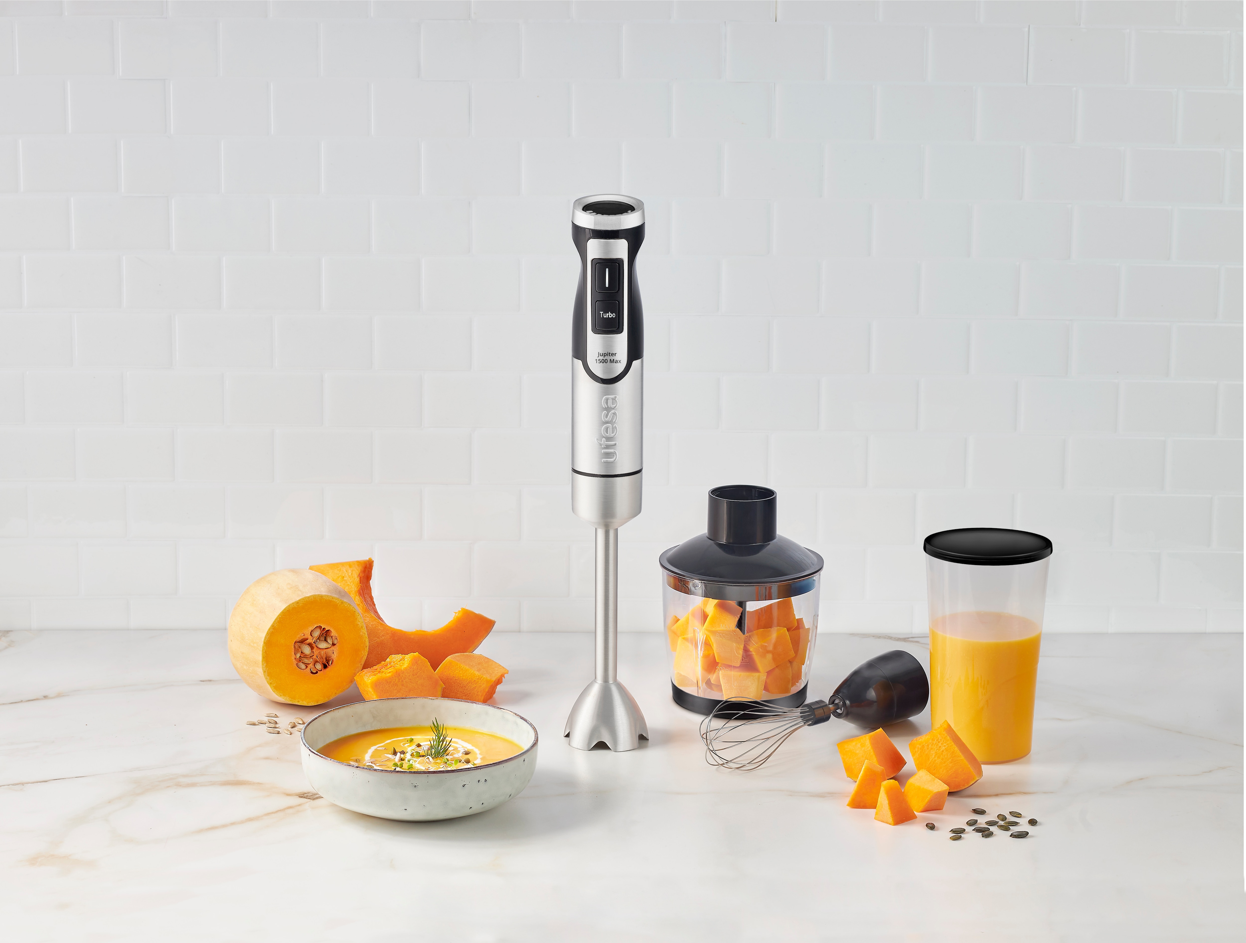 Batidora de mano Ufesa Júpiter 1500 Max con pantalla LCD Inox-3