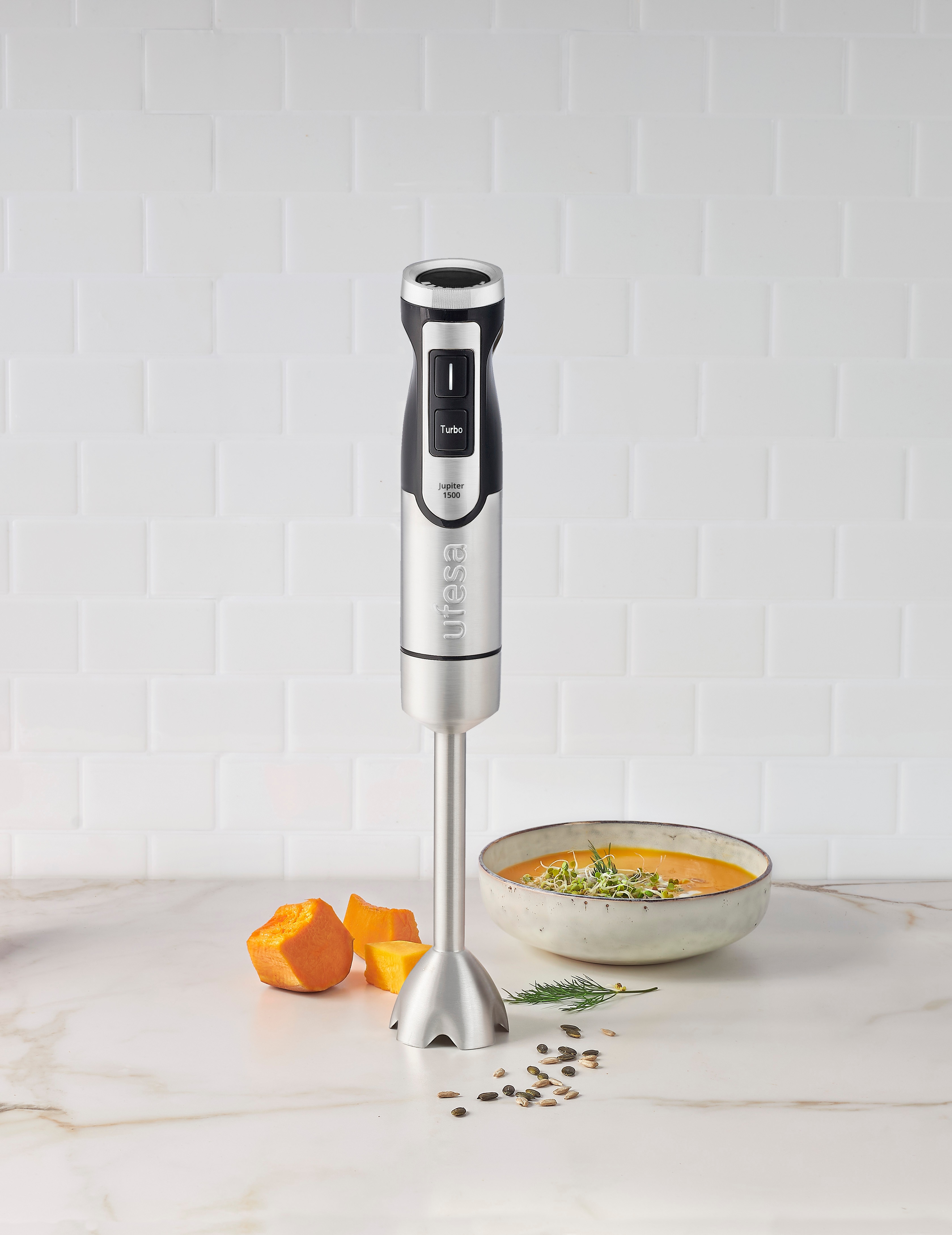 Batidora de pie Ufesa Júpiter 1500 con pantalla LCD Inox-3