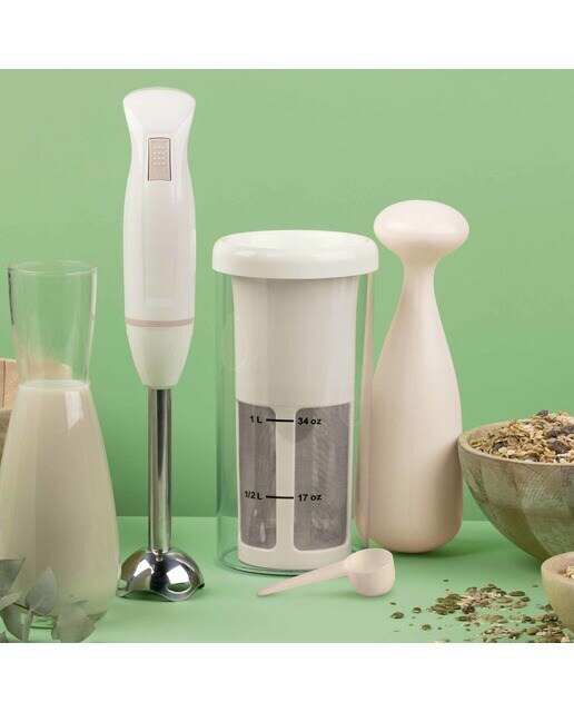 Batidora de pie Jata Milker con preparador de leche vegetal - Blanco Blanco-5