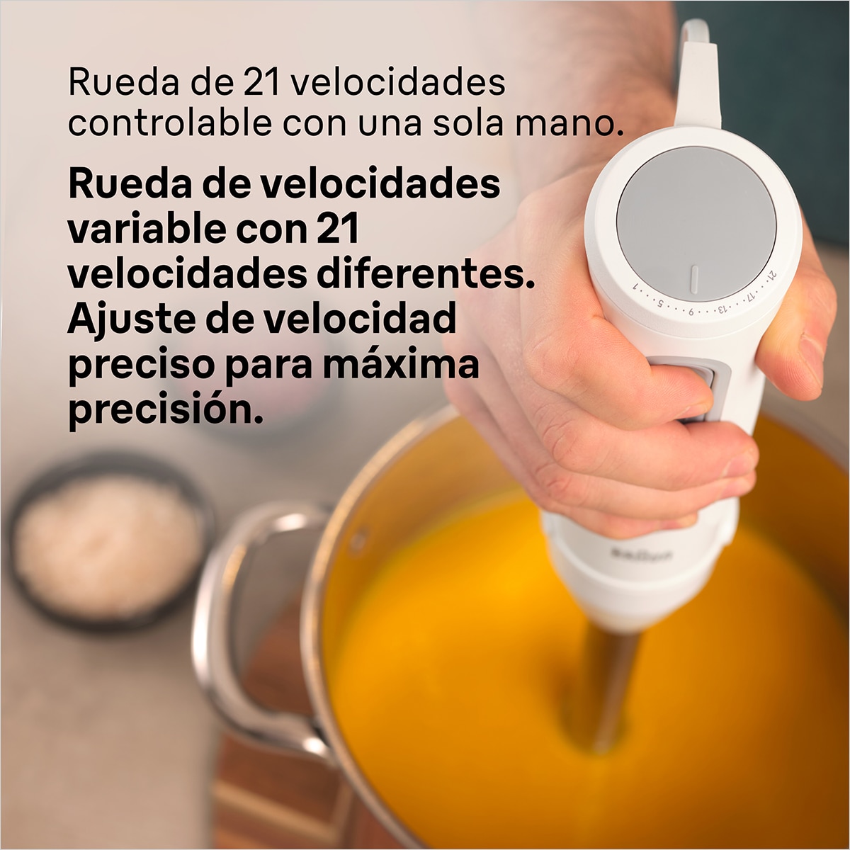 Batidora de mano Braun MultiQuick 5 MQ50001M con diseño antisalpicaduras Blanco-5