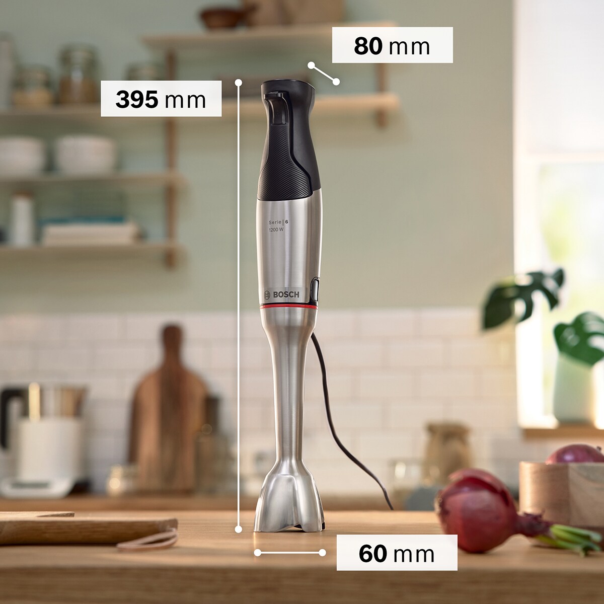 Varinha Mágica com Acessórios Bosch Série 6 MSM6M831 ErgoMaster de 1200 W - Inox Preto / Aço Inox-6