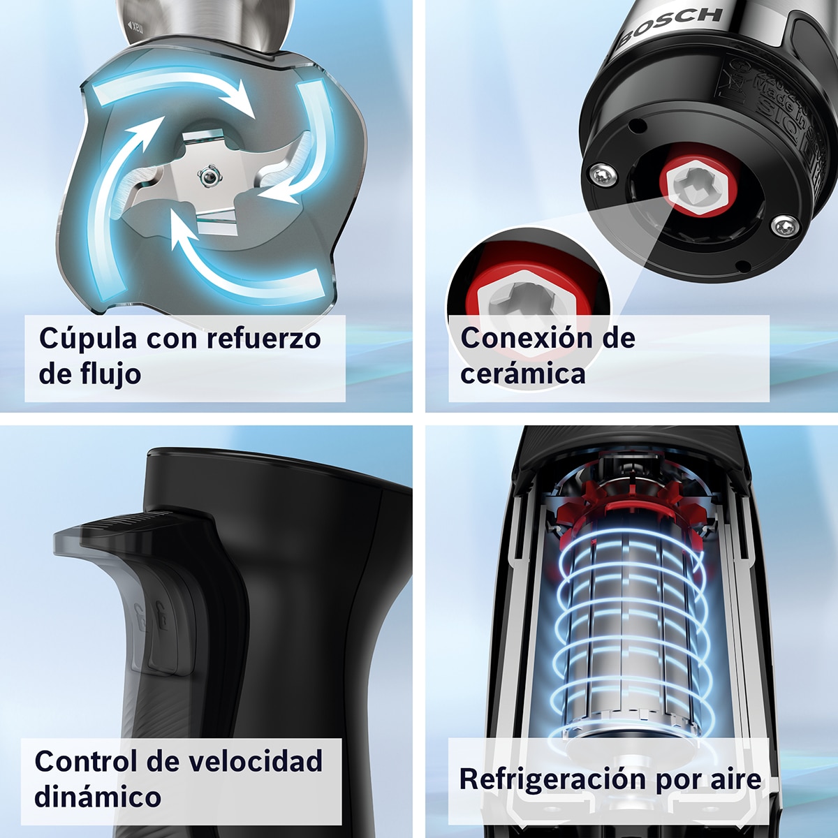 Batidora de mano Bosch, ErgoMaster, Serie 6,  MSM6M831 Negro / Acero Inox-7