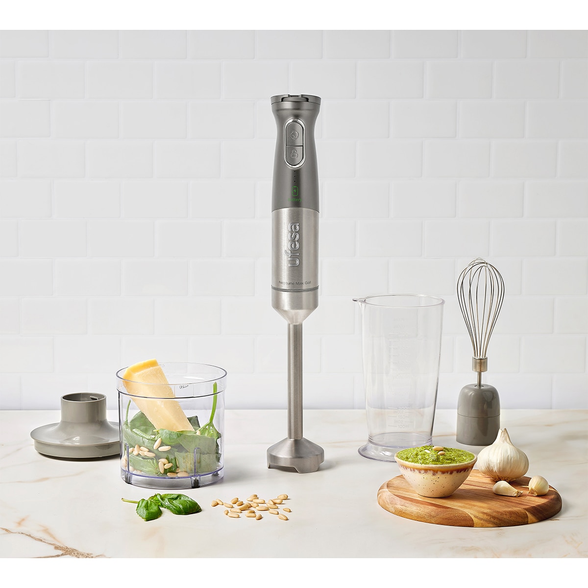Batidora de pie Ufesa Neptune Max Go recargable Acero Inox-8