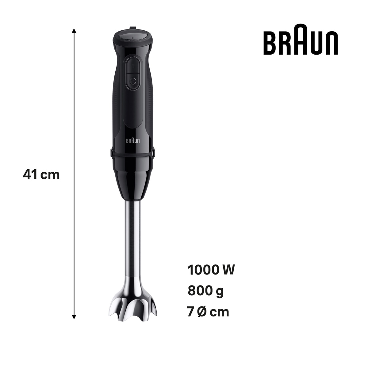 Batidora de pie  Braun MQ50051BK con Easy Click System Negro-2