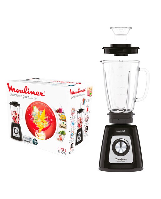 Batidora de Vaso Moulinex Blendforce Glass, Capacidad 1.75L Negro-7