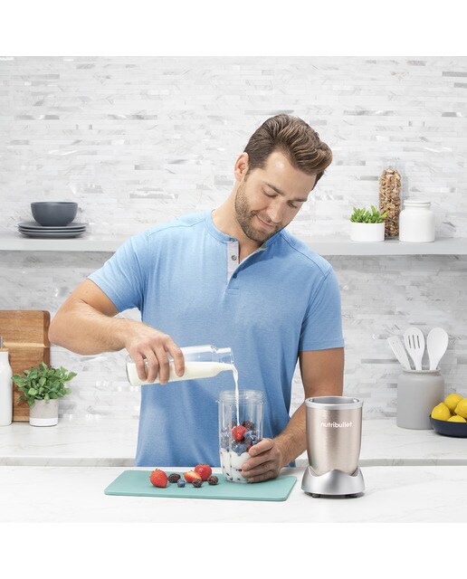 Batidora Personal Nutribullet Pro NB907CP 900W con vaso de viaje Champagne-4