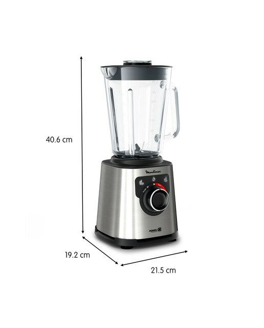 Batidora de Vaso Moulinex PerfectMix LM871D, Cuchillas Powelix, Panel Táctil Negro / Acero Inox-3