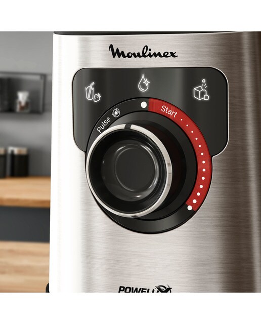 Batidora de Vaso Moulinex PerfectMix LM871D, Cuchillas Powelix, Panel Táctil Negro / Acero Inox-4