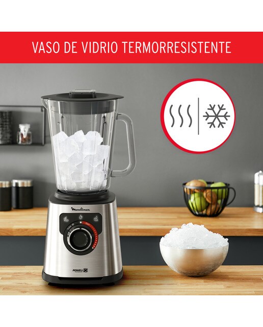 Batidora de Vaso Moulinex PerfectMix LM871D, Cuchillas Powelix, Panel Táctil Negro / Acero Inox-8