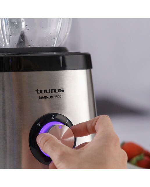 Batidora de vaso Taurus Magnum 1500 con 1,5 litros de capacidad Negro / Plateado-3