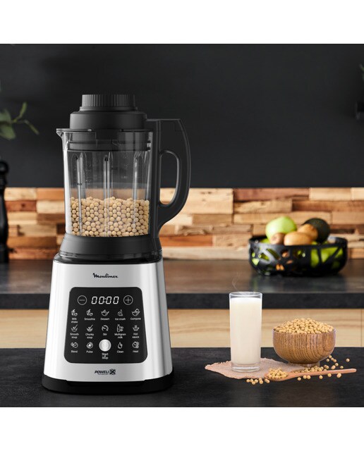 Batidora de Vaso Moulinex PerfectMix Cook LM835D, Cuchillas Powelix Negro-8