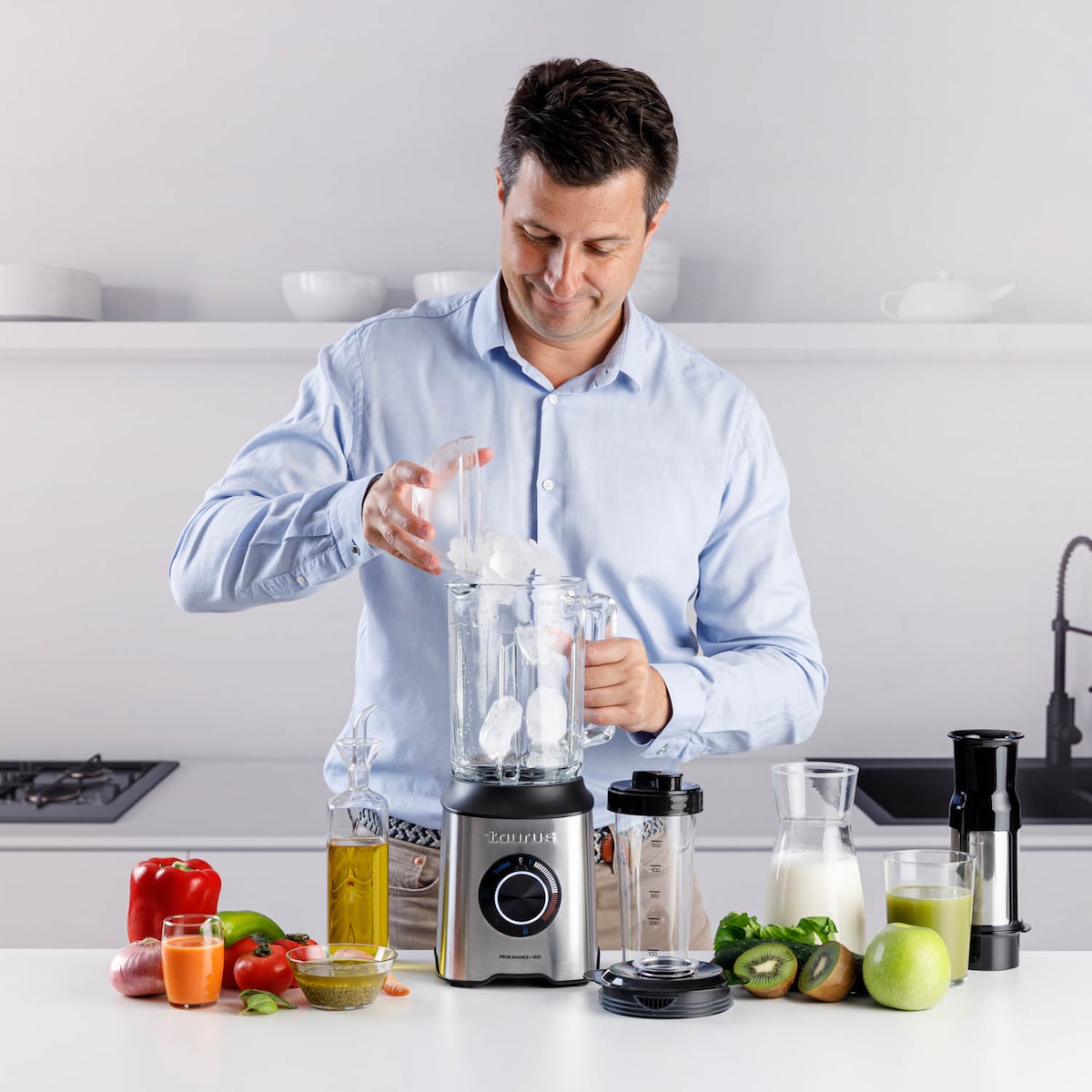 Batidora de vaso Taurus Prior Advance + 1800 con 1,8 litros de capacidad Inox / Negro-6