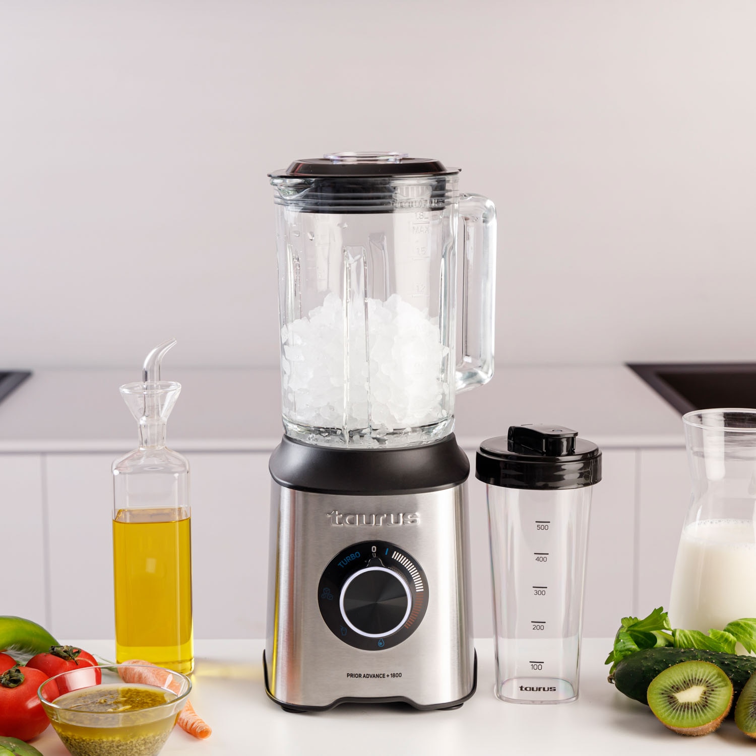 Batidora de vaso Taurus Prior Advance + 1800 con 1,8 litros de capacidad Inox / Negro-7