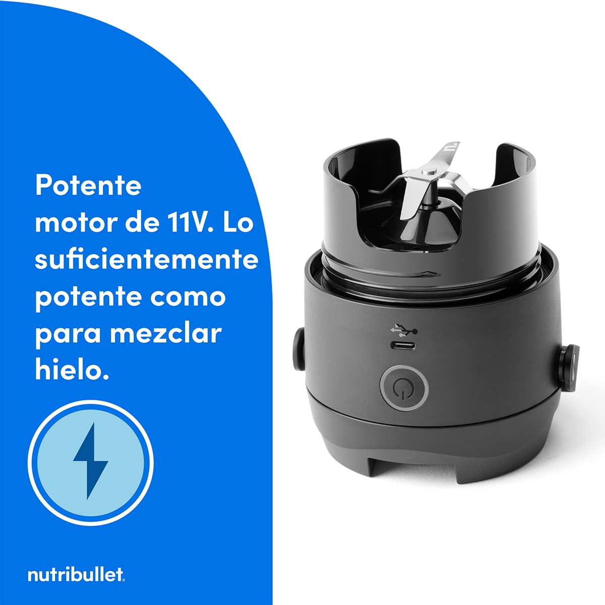 Batidora personal portátil Nutribullet Flip NBP016B con vaso térmico para mantener el frío Negro-7