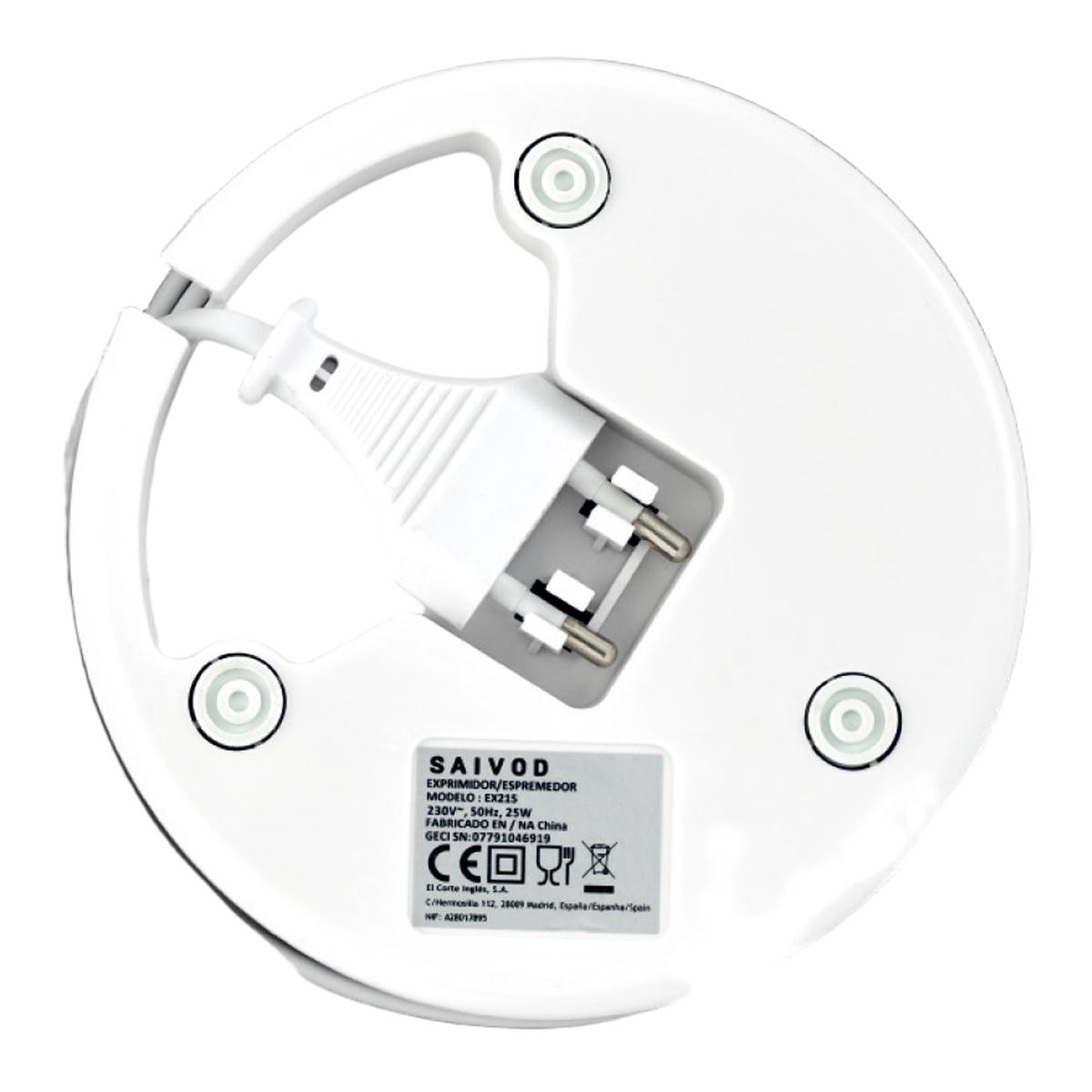 Exprimidor Saivod EX215 con tapa protectora Blanco-6