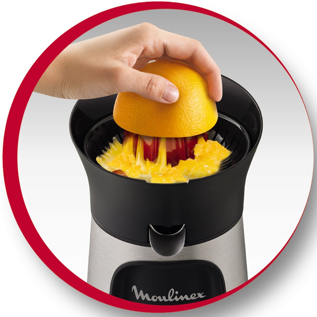 Espremedor de Citrinos Elétrico Moulinex PC603D10 Vitapress Direct Serve de 100 W - Preto e Inox Inox/Preto-4