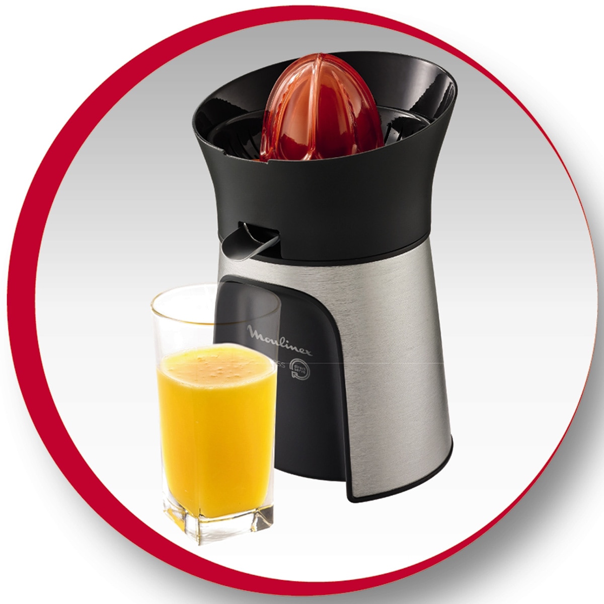 Espremedor de Citrinos Elétrico Moulinex PC603D10 Vitapress Direct Serve de 100 W - Preto e Inox Inox/Preto-6