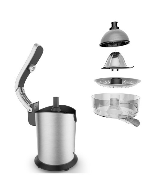 Exprimidor de palanca Moulinex Vitapress Pro PC700D10 con sistema antigoteo Acero Inox-4