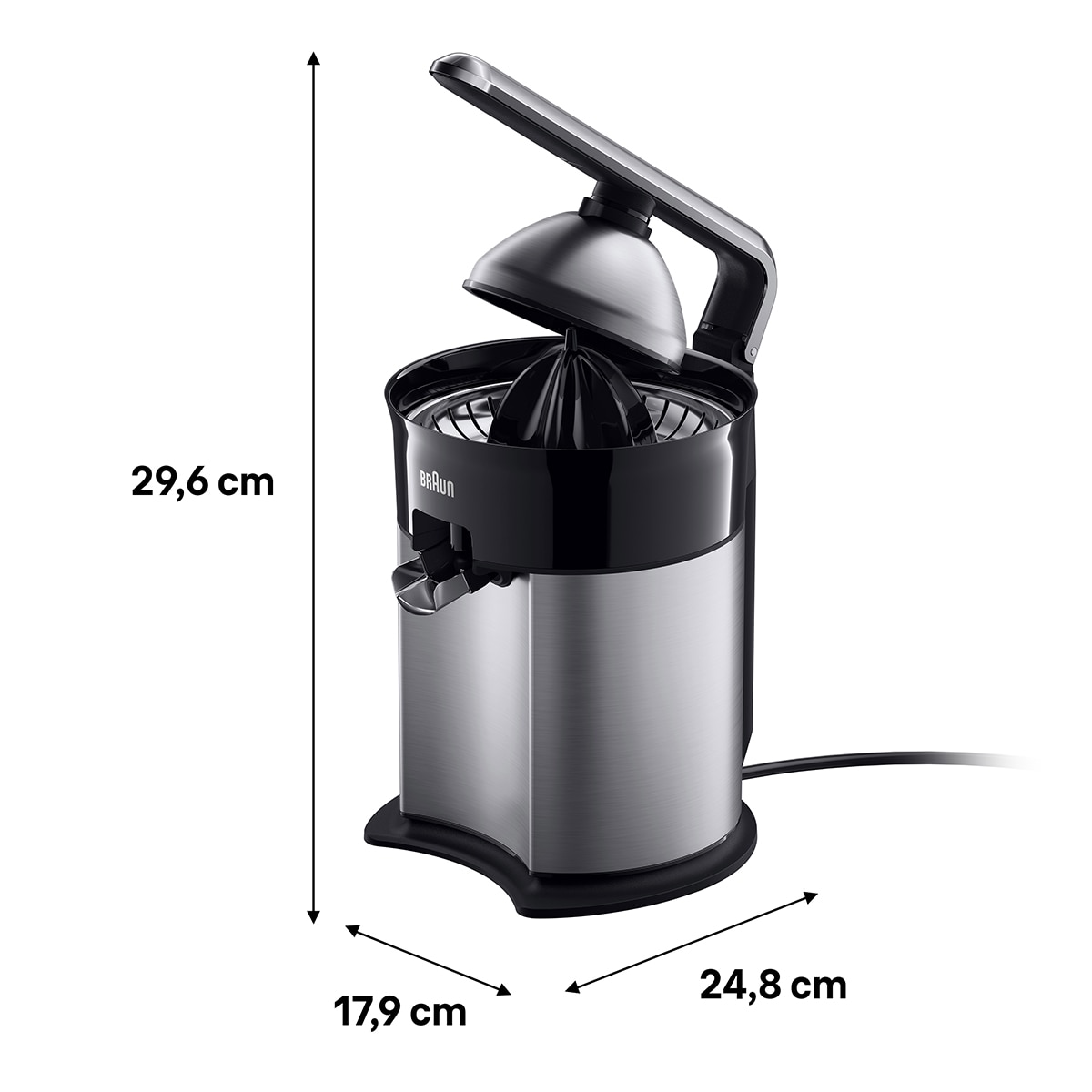 Exprimidor eléctrico Braun CJ7050 con sistema antigoteo Negro-2