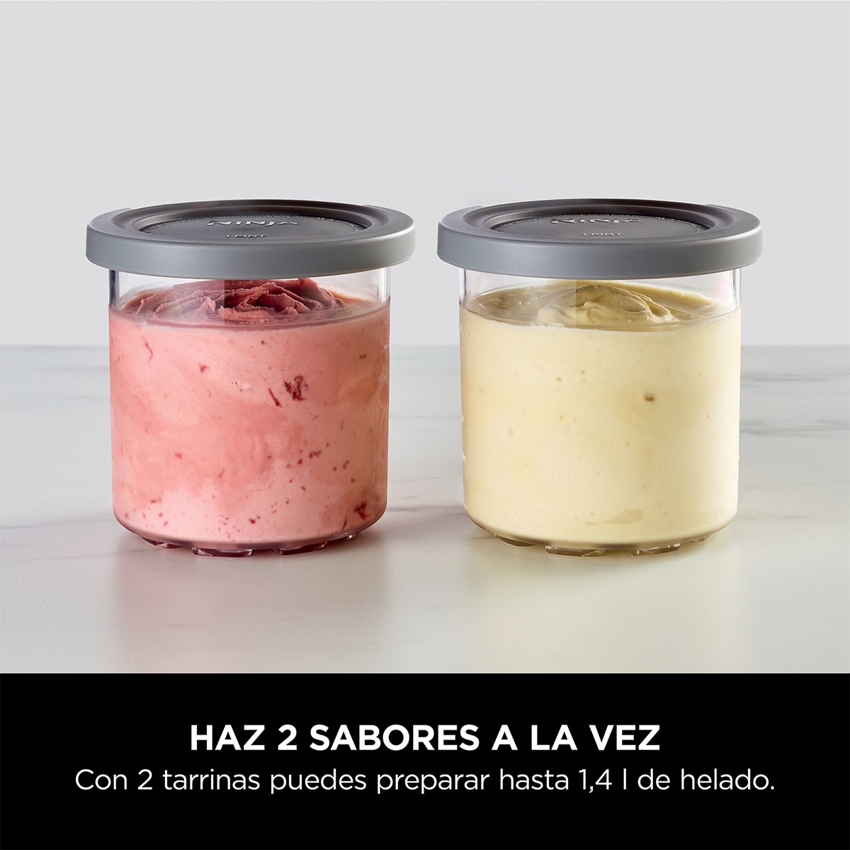 Máquina de helados y elaboraciones frías Ninja Creami NC302EU con capacidad de 7,1 litros y 7 programas Gris-7