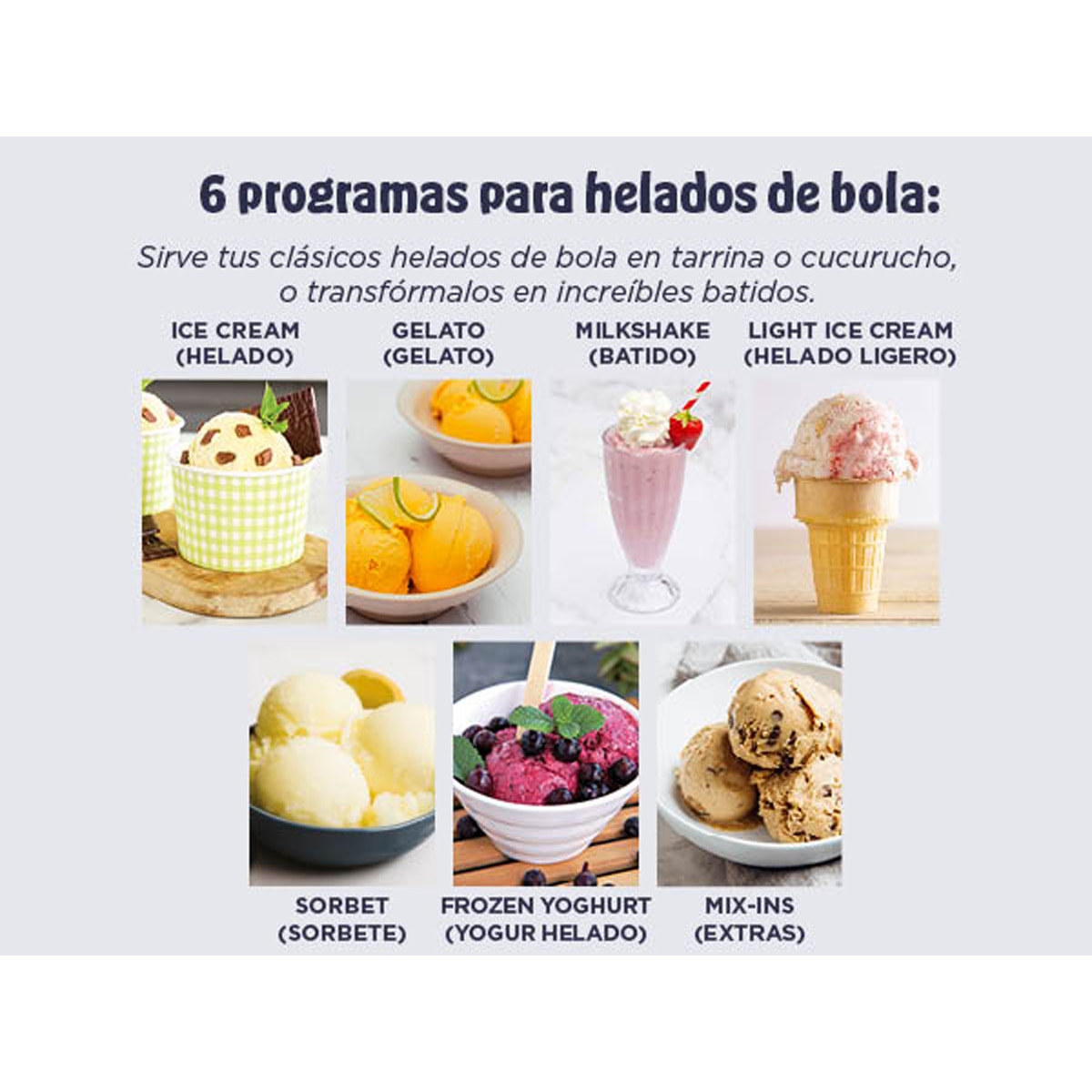 Máquina de helados y elaboraciones frías Ninja Creami Scoop&swirl NC701EU 800W, 2 litros y 13 programas Plata-7