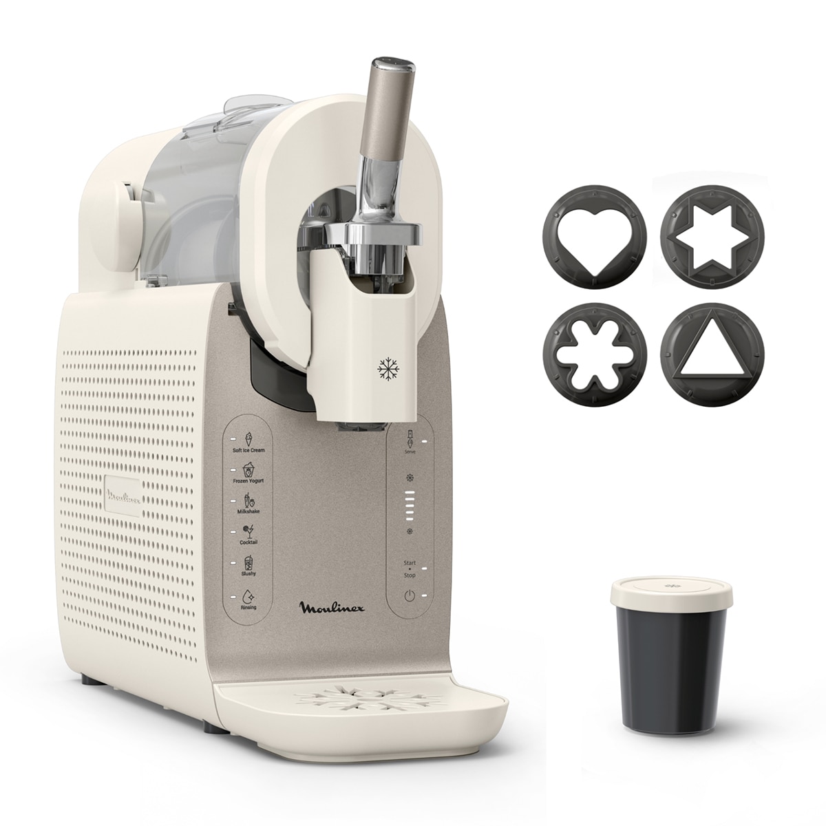 Imagen 0 de Máquina de Helados y Bebidas Heladas Moulinex Freezi MJ803, 16 en 1