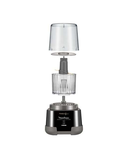 Picadora Moulinex Ultimate, 5 en 1: Pica, Tritura, Mezcla, Muele, Semibate Negro-2