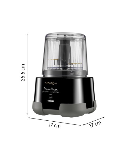 Picadora Moulinex Ultimate, 5 en 1: Pica, Tritura, Mezcla, Muele, Semibate Negro-7