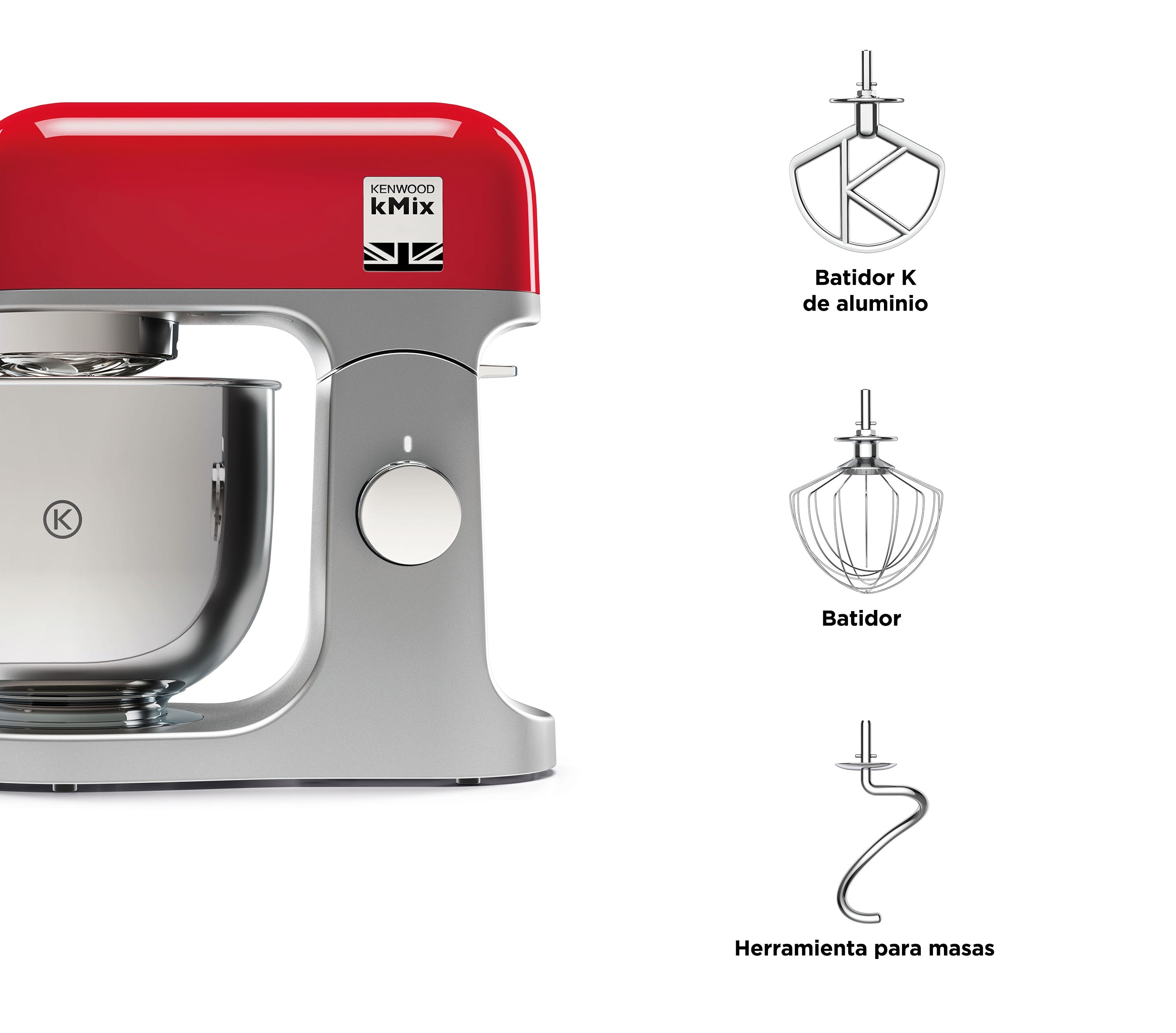 Robot de cocina amasadora Kenwood kMix KMX750RD Rojo-9