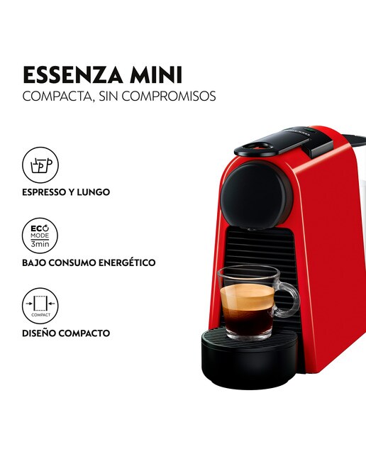 Cafeteras de cápsula automática Nespresso De'Longhi Essenza Mini para cápsulas Nespresso Original - Rojo Rojo-4
