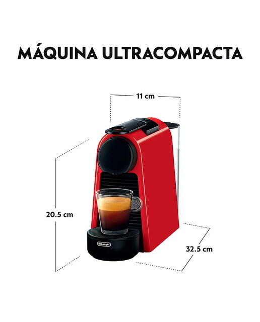 Cafeteras de cápsula automática Nespresso De'Longhi Essenza Mini para cápsulas Nespresso Original - Rojo Rojo-5