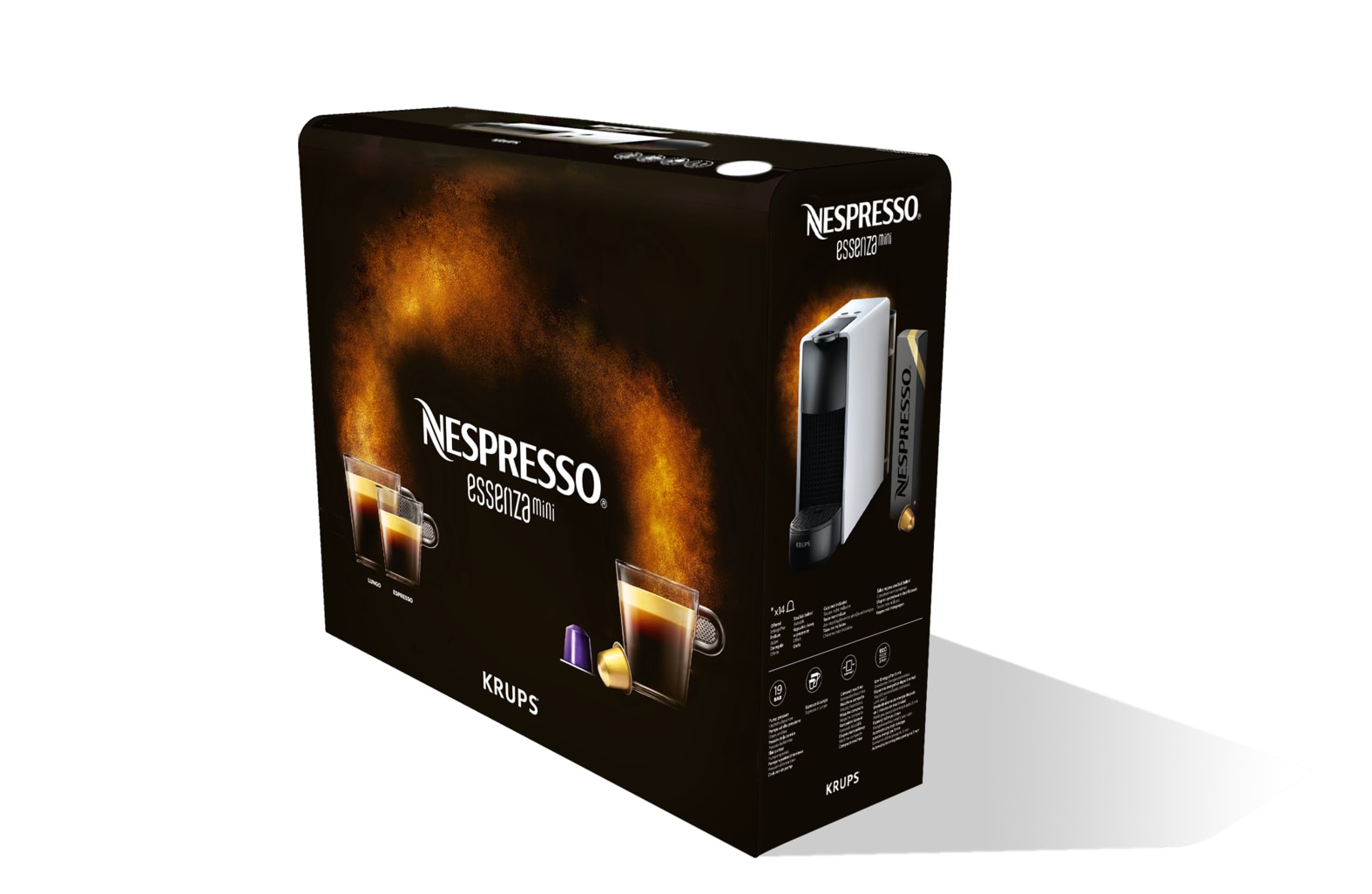 Cafetera de cápsulas automática Nespresso Krups Essenza Mini para cápsulas Nespresso Original - Gris Gris-6