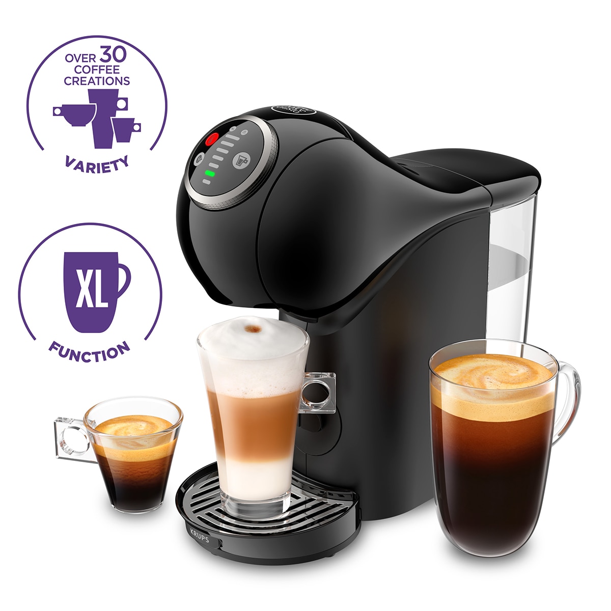 Imagen 4 de Cafetera de cápsulas automática Krups Genio S para cápsulas Nescafé Dolce Gusto - Negro Negro