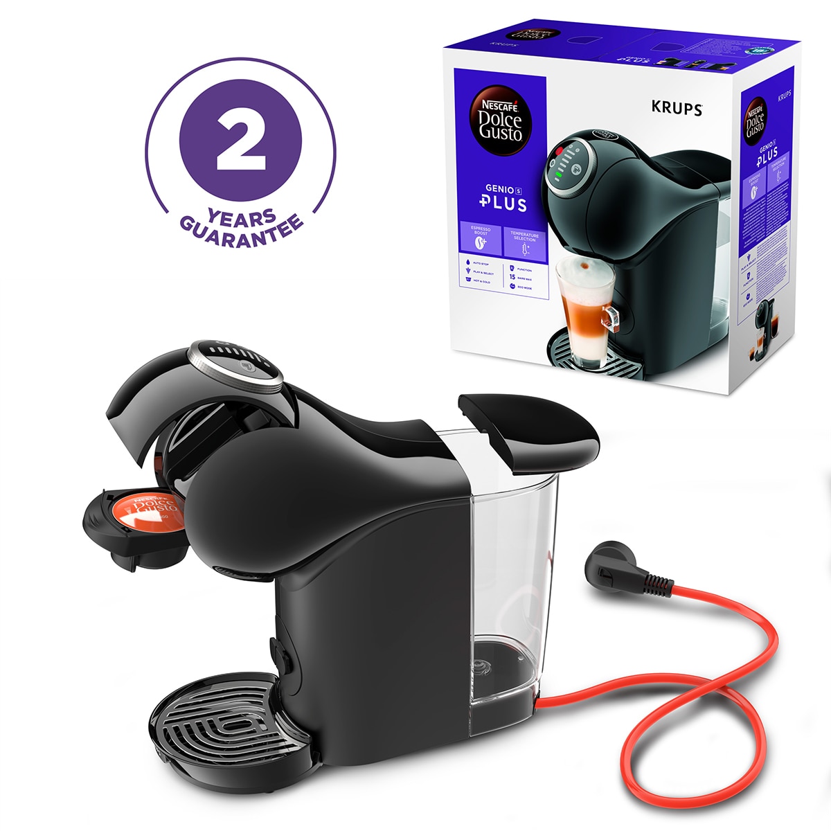 Imagen 5 de Cafetera de cápsulas automática Krups Genio S para cápsulas Nescafé Dolce Gusto - Negro Negro